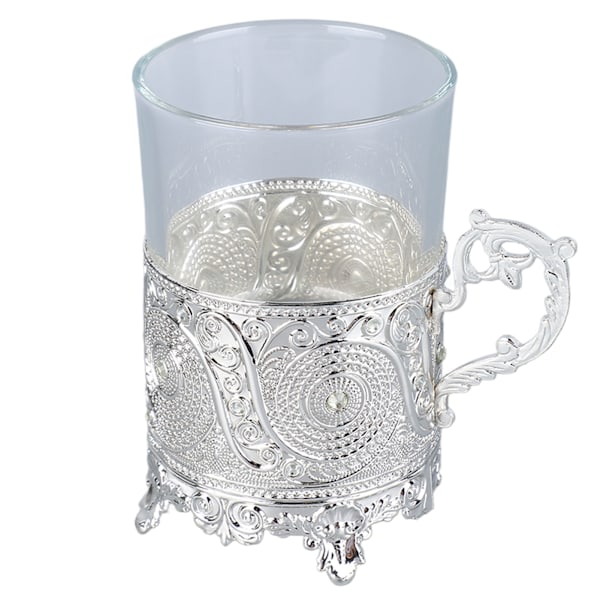 Ölmugg i legerat glas Matal ölkopp Samlarmugg Dekorativ whiskymugg ​​Dricksmugg för fars dag julfödelsedag Silver (Q18149)