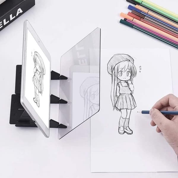 Ritlinjeplatta Bärbar Bildprojektor Reflektor Anime Skiss Ritbräda för Vuxna och Barn