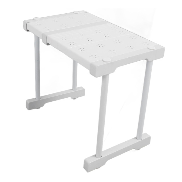 Expanderbar hylla stapelbar 121lb lastbärande avdelare förvaringsställ för garderob skåp längd 27‑38cm / 10.6‑15in