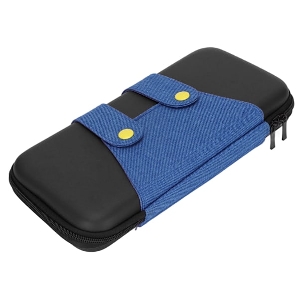 Spillbeskyttende bæreveske for Switch - Hard Shell - Slitesterk - Dobbel glidelås - Bærbar EVA-spillveske - Svart/Blå