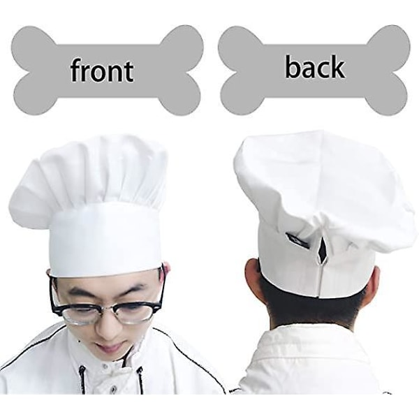 Kockmössa - Unisex Justerbar Poly Bomullsmössa för Män och Kvinnor i Vit - 30mm - 1 Styck - Röd