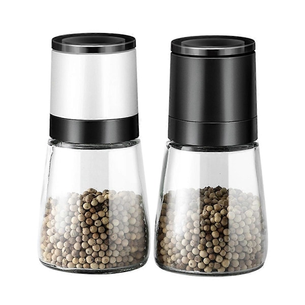 Manuell Salt Pepper Kvern Transparent Kvern Kjøkkenutstyr Svart
