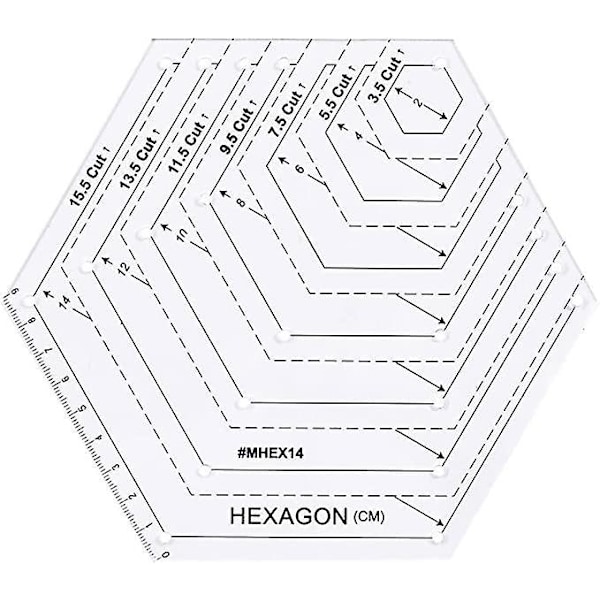 4 Stycken Transparent Sy-linjal, DIY Sy-linjal, Quilting Mallar Linjal, Quilting Linjal, Exakt Skala och Tydlig Text, för DIY Sömnadshantverk