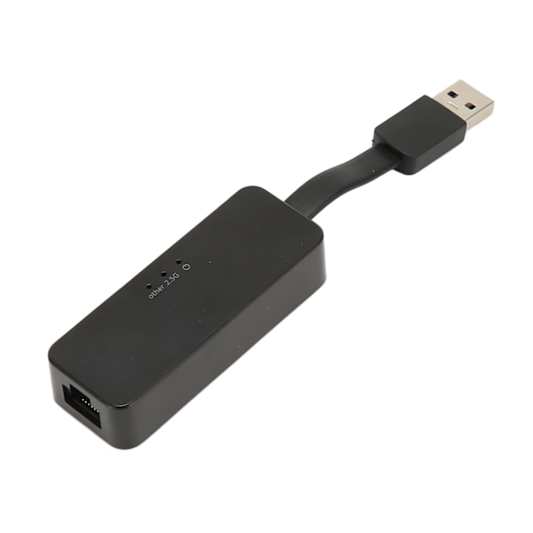 USB till RJ45-adapter 2500M Plug and Play Bärbar Bred Kompatibel USB till Ethernet-adapter för Laptop Tablet USB3.0 Svart