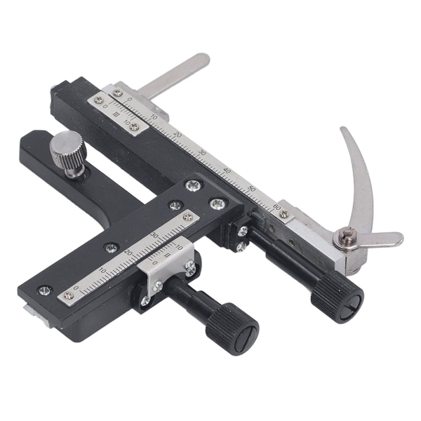 Mikroskopskala Upp och Ner Vänster Höger Flyttbar Linjal Aluminiumlegering Mikroskop Mekanisk Platta
