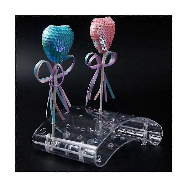 2 stk 20 Hull Lollipop Holder Display Stativ Akrylholder Klar Godteriholder kompatibel med Bryllupsfest Bir