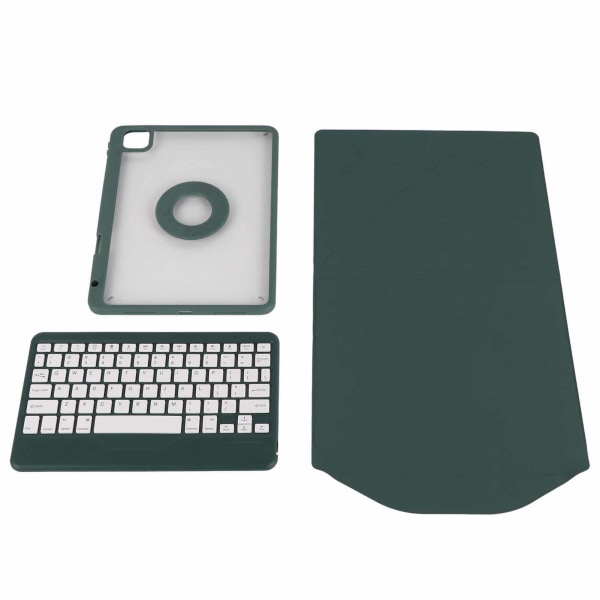Vertikalt tangentbord med case Mörkgrön Ergonomisk magnetiskt löstagbart vertikalt tangentbord med case Pennhållare för IOS-surfplatta