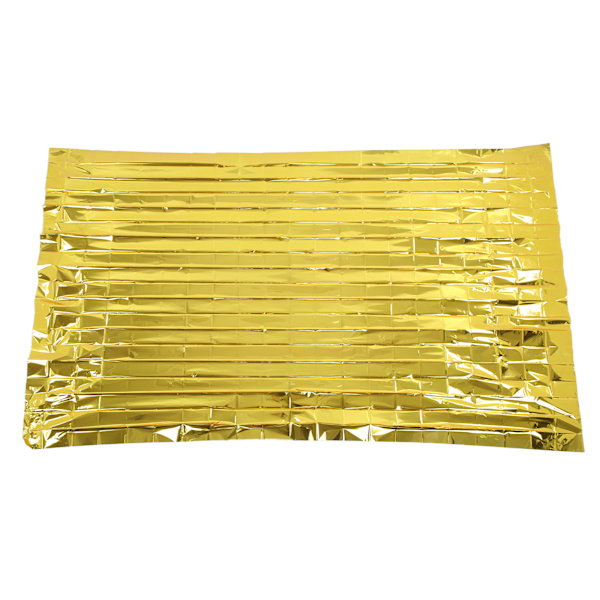 Nödfilt Vikbar PET Aluminiserad Film Termisk Filt Bärbar Överlevnadsfilt för Resa Camping Utomhus Guld 210CMx160CM