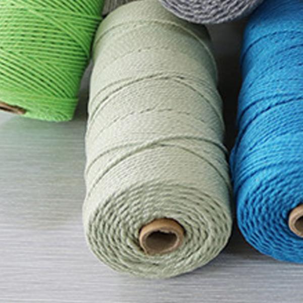 Puuvillamakramee-narut, vaaleanvihreä, 219 jaardia pitkä, 0,1 tuuman halkaisija, pehmeä ja kestävä puuvillamakrameenaru DIY-koristeluun