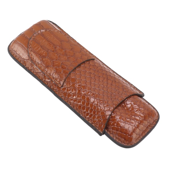 2-fingret cigar etui - bærbar, vandtæt og letvægts kunstlæder cigar etui til mænd