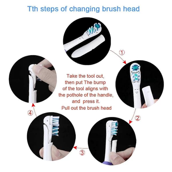 8PCS Sensitive Dual Clean Replacement Brush Heads for 3733 4732 4734 Electric Toothbrush Rotating Toothbrush Head