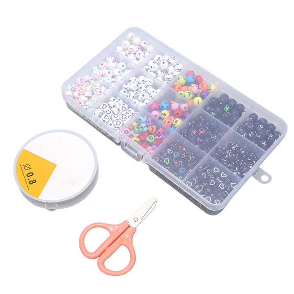Børn bogstavperler sæt Akryl alfabet nummer perler til armbånd Halskæder DIY dekoration gave