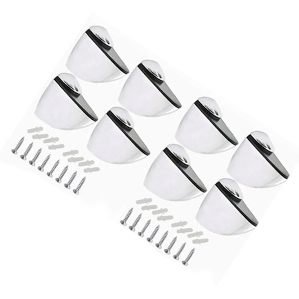 8 stk. glas klemmeholder til rammer hylde zink legering justerbar laminat plade beslag stik