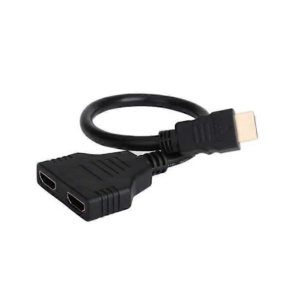 HDMI 1 Hanstik til Dobbelt HDMI 2 Hun Y Splitter Kabel Adapter LCD LED HD TV