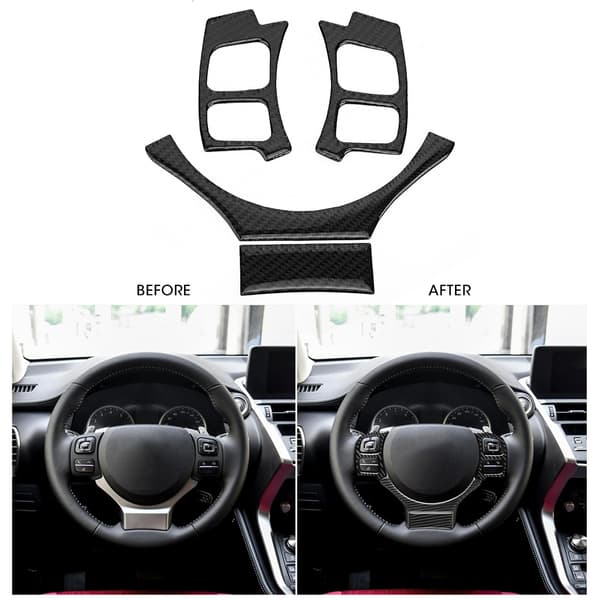 4 st/set kolfiber rattkåpa bilmontering passar för LEXUS IS250 IS300 IS350 2014-2018 Typ C