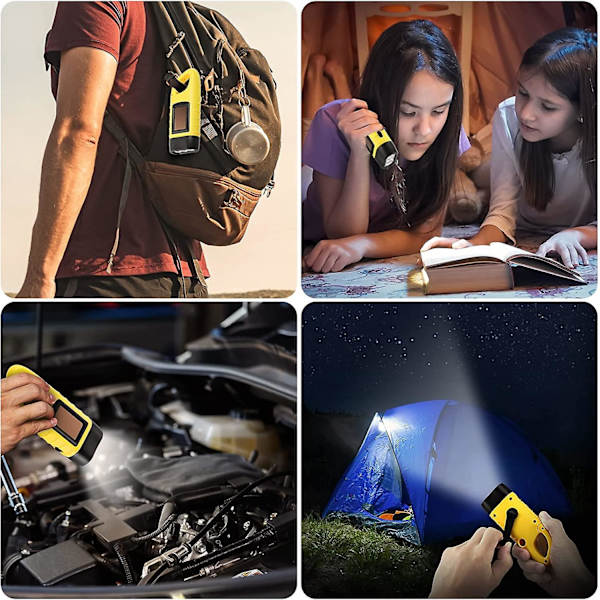 Utomhus Sport Ficklampa - 2-pack Handvev Solcellsdriven LED-lampa