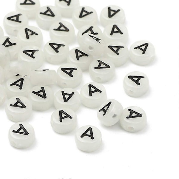 Sorte Akryl Lysende Perler 4x7mm Runde til Smykkefremstilling Armbånd Halskæder DIY Tilbehør U 50 stk