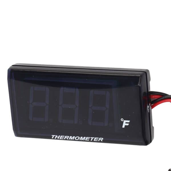 DC12V Digital Display Motorcykel Termometer M10 Sensor Vandtemperaturmåler 14mm Tændrørsadapter Rød