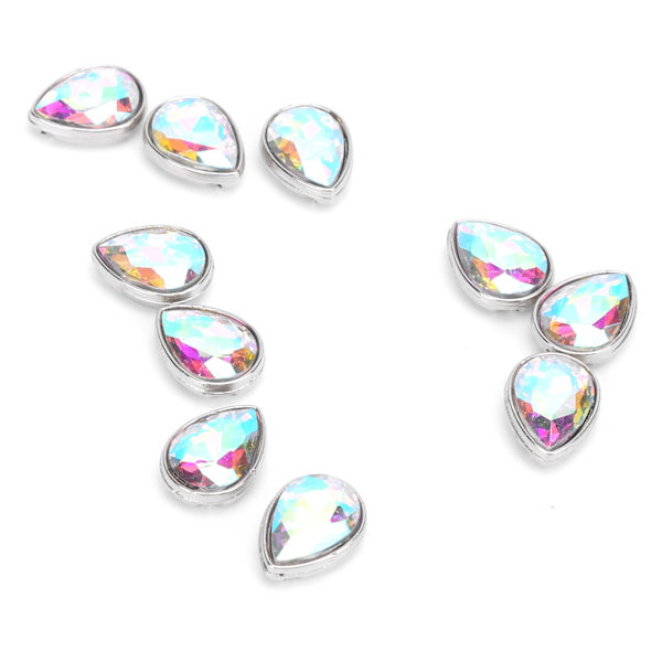 10 st Rhinestones Patchable Stylish Bright Edged Claw Rhinestone för DIY Hand‑Made DekorationAB Färg