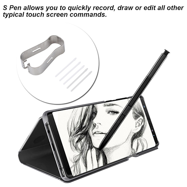 Stylus S Pen Tips Penna Refill Tool Set för Samsung Galaxy Note 8/9 Tab S3/4 (Vit)