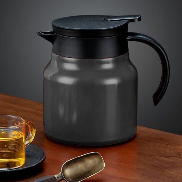 Eristetty teekannu 1000ml Teevesi Erotus Irrotettava Termoskahvi Teekannu Kotiin Musta