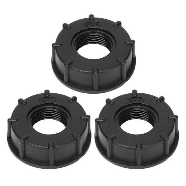 3 stk IBC-tankforbindelse Grovgevind Slangeafløbsadapter Plastfitting 60 mm indvendig diameter G1