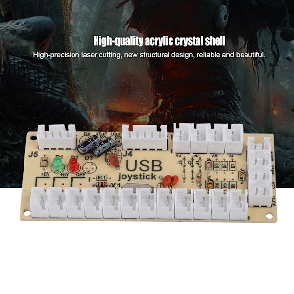 Arcade Game USB Encoder Button Controller för Raspberry Pi Host PC Game Machine BlackCY-822A