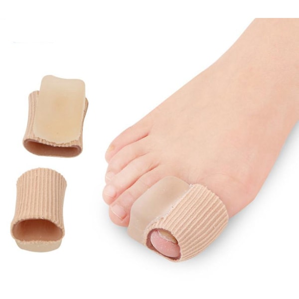 4-pack Silikon Gel Tåavståndare Hallux Valgus Korrigerare för Överlappande Tår Bekvämt Mjukt Gel Foder