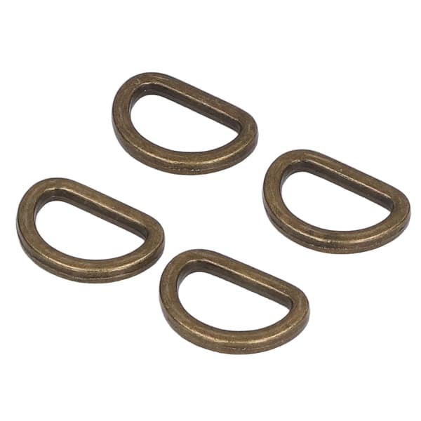 10 stk. D-ringe Pålidelige Holdbare Glansfulde Komfortable Små Kompakte Dekorative Taskespænder til DIY-håndværk Bronze