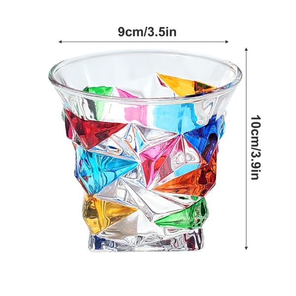 Whiskyglas Flerfärgat 320 ml Kort Dricksglas för Hemmet