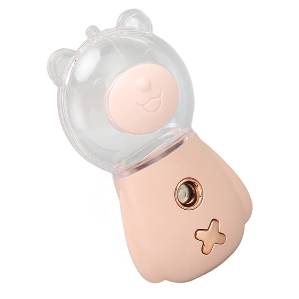 Ansiktsmister Rosa 300ml Synlig Vattentank USB-laddning ABS PC Silikon Nano Mist Diffuser för Hem Resor Kontor
