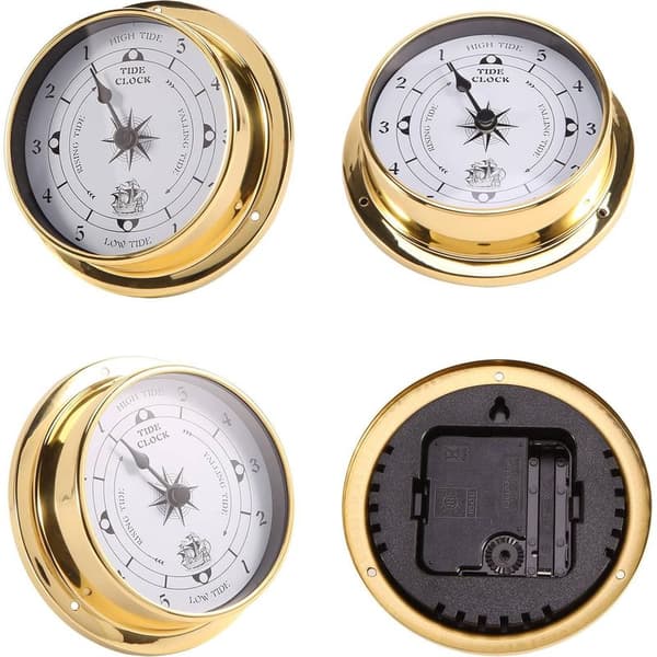 98 mm Koppar Marin Tidvattenklocka – Exakt Väderprognos – Elegant och Lätt Design – Multifunktionell Väderstation