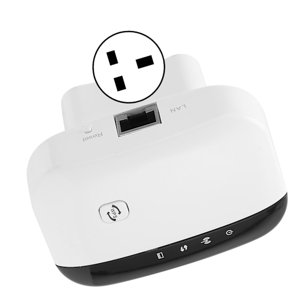 WiFi-repeater, trådløs RJ45-router/AP-tilstand, hotspot-forlænger, signalforstærker, tilbehør, UK-stik