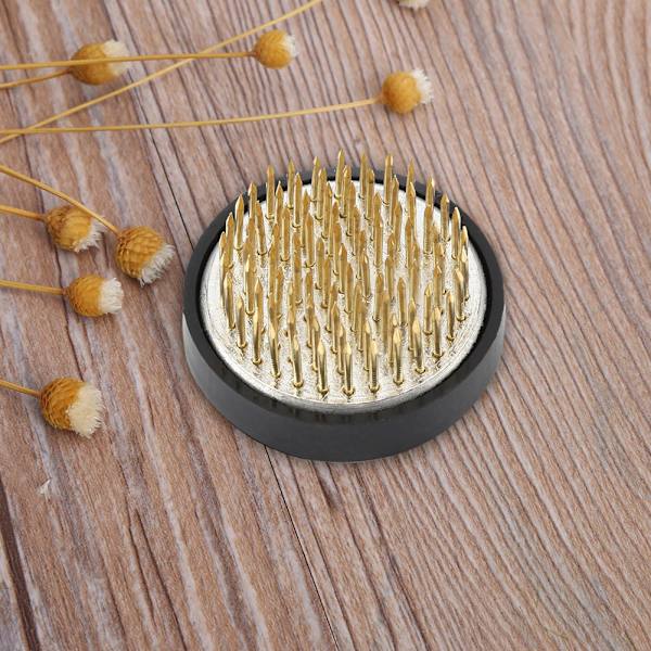 Pyöreä kukka-asetelma Pin Ikebana Kenzan Kukka-asetelma Kiinteä järjestelytyökalu (Dia. 40mm)