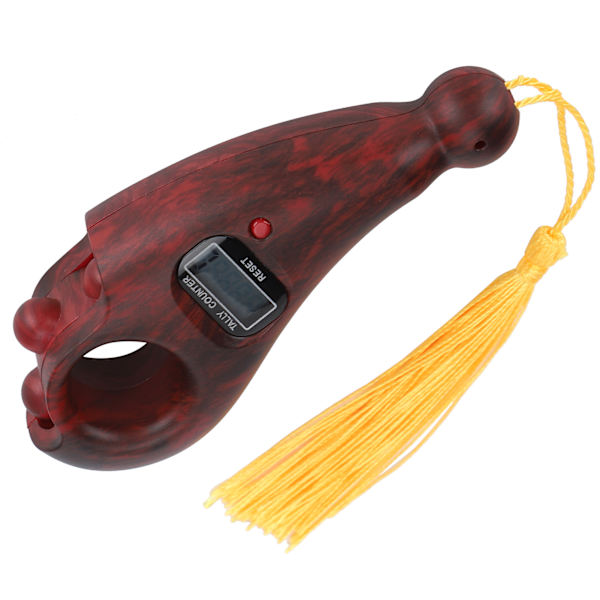 Wood Grain Digital Beads Counter Handheld Finger Beads Counter för buddhistisk meditation Redwood (Wood Grain)
