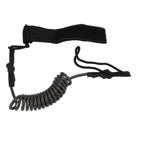 Sikkerhedsreb til kajakpadler - Holdbar styrke - Justerbart tilbehør til paddleboard - Forhindrer tab - Sort
