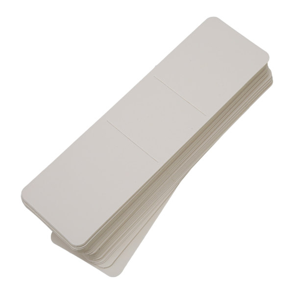 50 st Kraft Bokmärke ärmar DIY Hantverk 5,9x1,8 tum Bokmärken Hållare Pennärmar för Display Smycken Virkad Vit