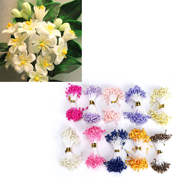 900 st konstgjorda blomma ståndare Torkad blomma Handgjorda ståndare dekorativt tillbehör 3 mm