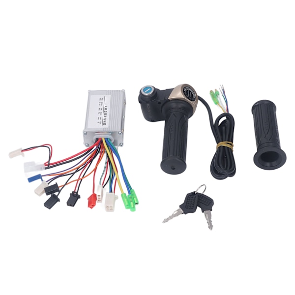 24V 350W børsteløs motorcontroller Twist Throttle Grip med låsnøgle til elcykel