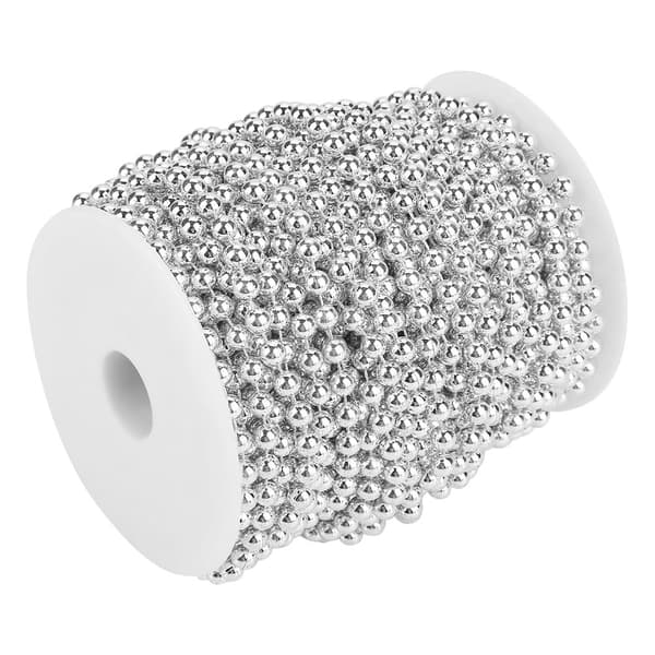 25m/rulle Elektroplätering Pärltråd Pärlband DIY Bröllopsdekoration 6mm (silver)