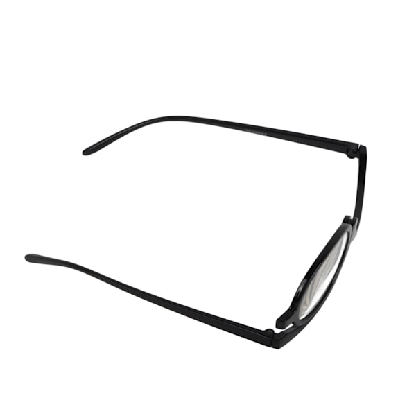Enkeltsidede makeupbriller med opbevaringsæske Flip Kosmetisk forstørrelsesglas makeup briller +4,00