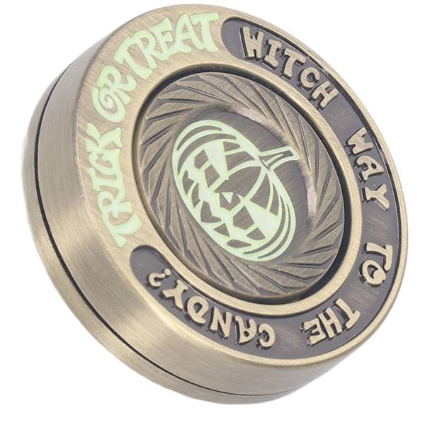 Metallskjutreglage Sensoriskt Leksak Rund Forma Glow in The Dark Lindra Stress Fingertopp Tryckreglage Leksak Guld