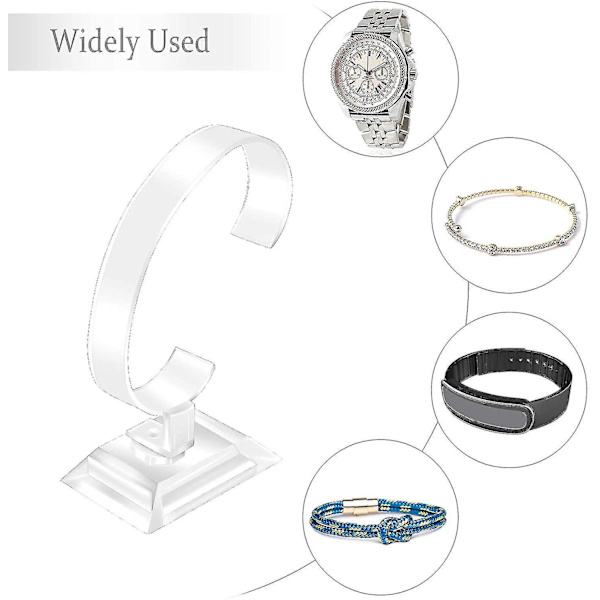 Transparent armband klockställ - Set om 4