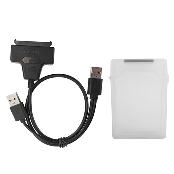Kova levy -sovitinkaapelin SATA HDD/SSD -kaksoisliitäntämuunnosjohto 2,5 tuuman suojakotelolla, valkoinen