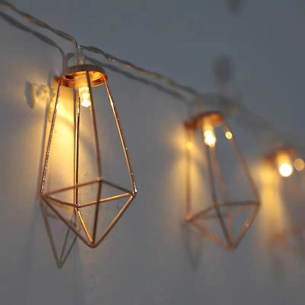 Geometrisk LED-ljusgirland - 3 meter total längd med 20 lysdioder - Dekorativ lampa