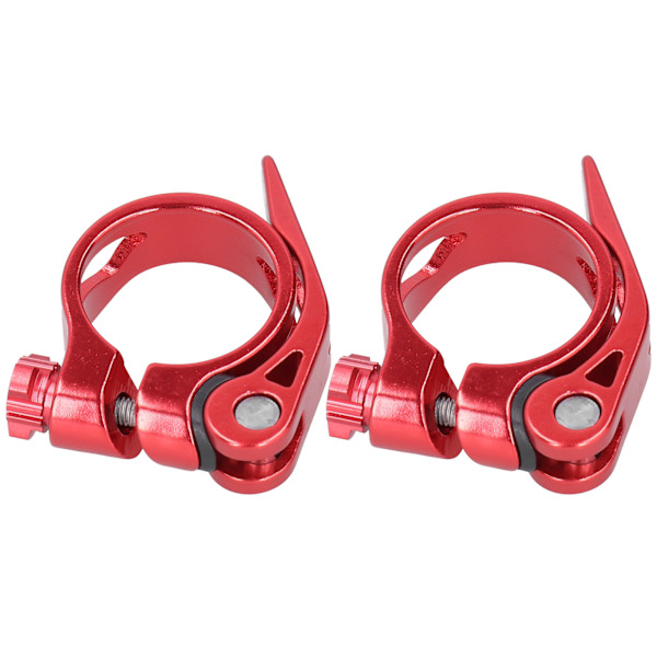 2 st 34,9 mm snabbfäste för sadelstolpe till mountainbike, röd