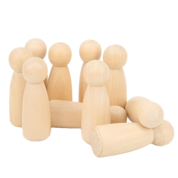 10 kpl puinen nukke, 75 mm, 3,0 tuumaa, turvallinen, purseeton Kehitä HandsOn Skills -tee-se-itse-tarvikkeita koristeluun (tytöille)
