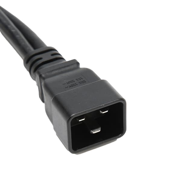 IEC320 C20 til 5 20R strømkabel Universal Standard Y-splitter strømadapterkabel til computer HDTV-skærm 0,3 m