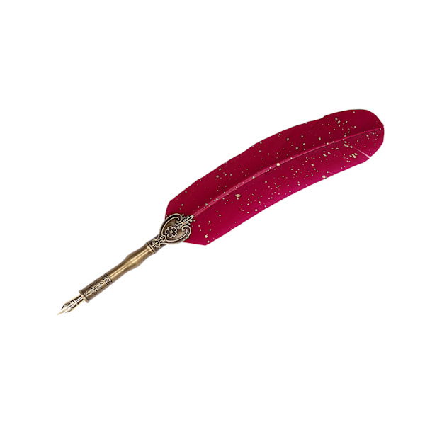 Kalligrafi Pen Retro Elegant Holdbar Slidbar Praktisk Praktisk Attraktiv Dekorativ Skriveværktøj til HjemCrimson