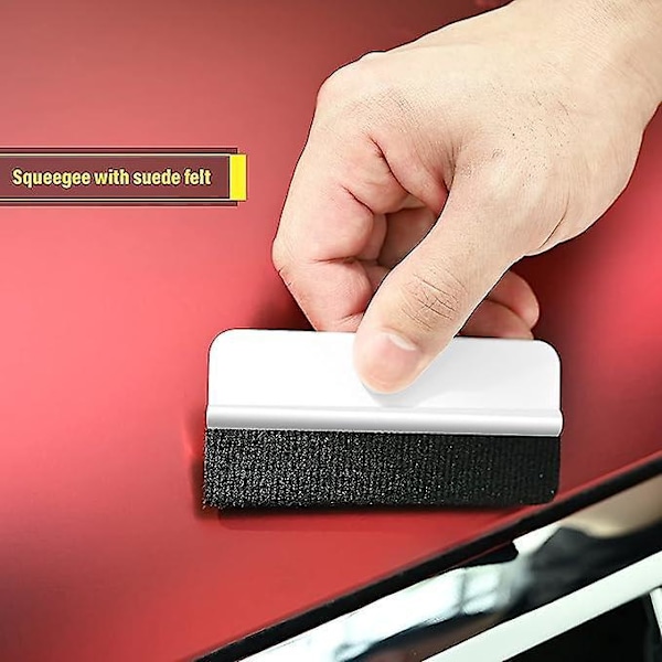 2 stk med fiberkant for bilvinylfolier, holdbar vindusfolie-squeegee, squeegee-klistremerke